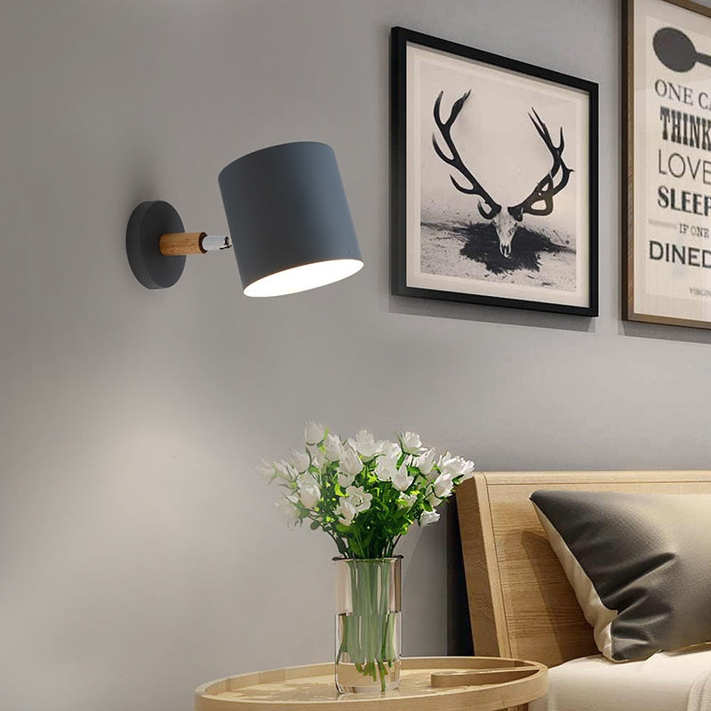 Orla Wall Light | Adjustable Nordic Metal & Wood Wall Sconce Lamp