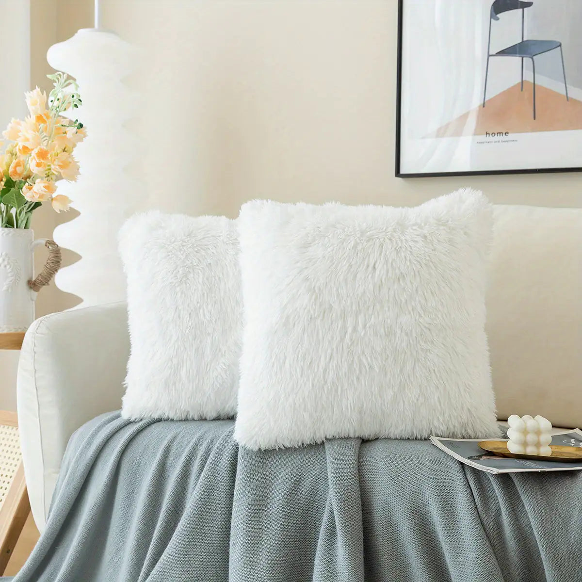 Mysa Faux Fur Cushion Cover – Where Comfort Meets Calm