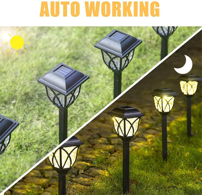 SolarFlare Lantern Garden Lights (6-Pack) | Solar-Powered LED Outdoor Pathway Lights