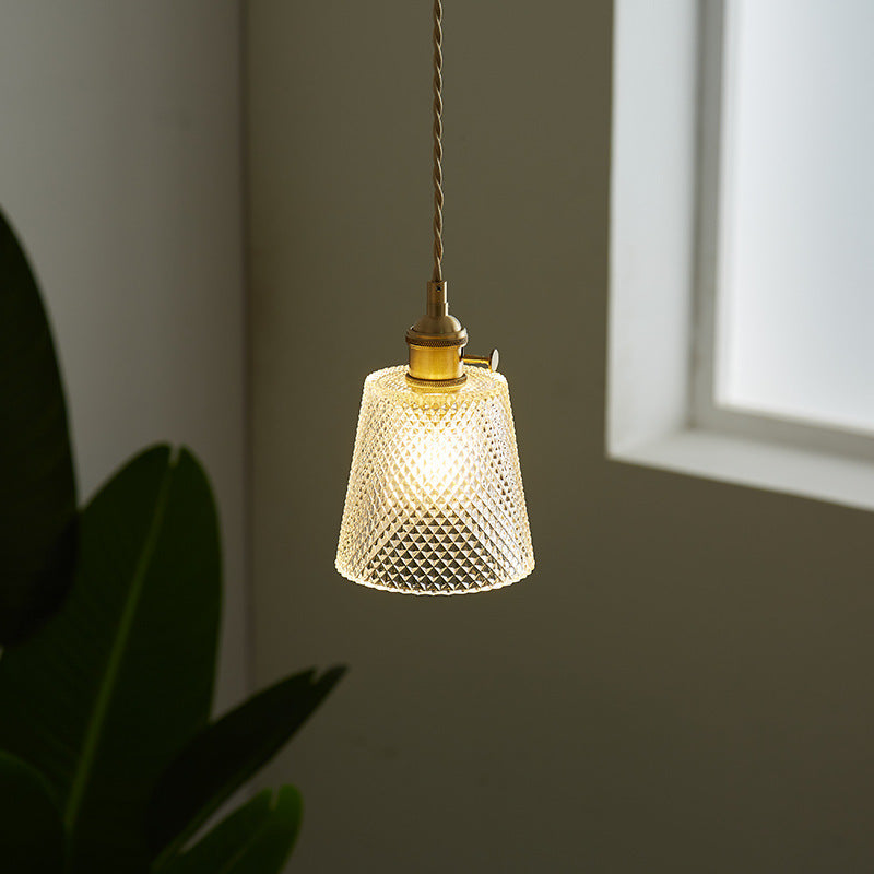 TORN Japanese Glass Lamp | Dining Room Pendant Light with Vintage Features