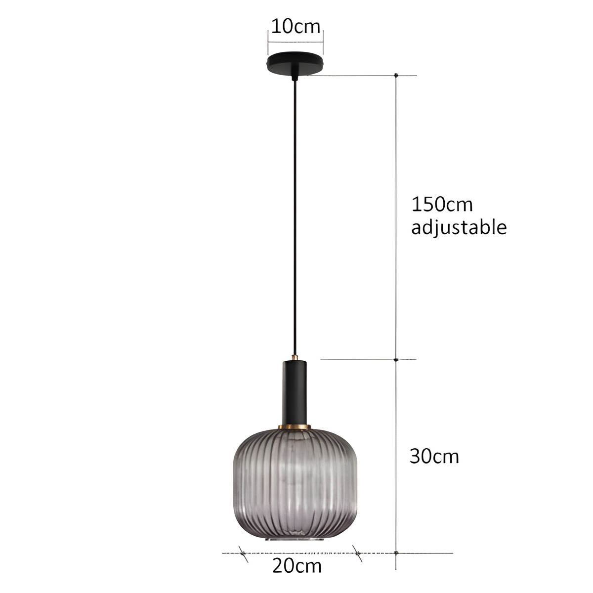 FARO Vintage Pendant Light with Brushed Glass Design | Various Sizes