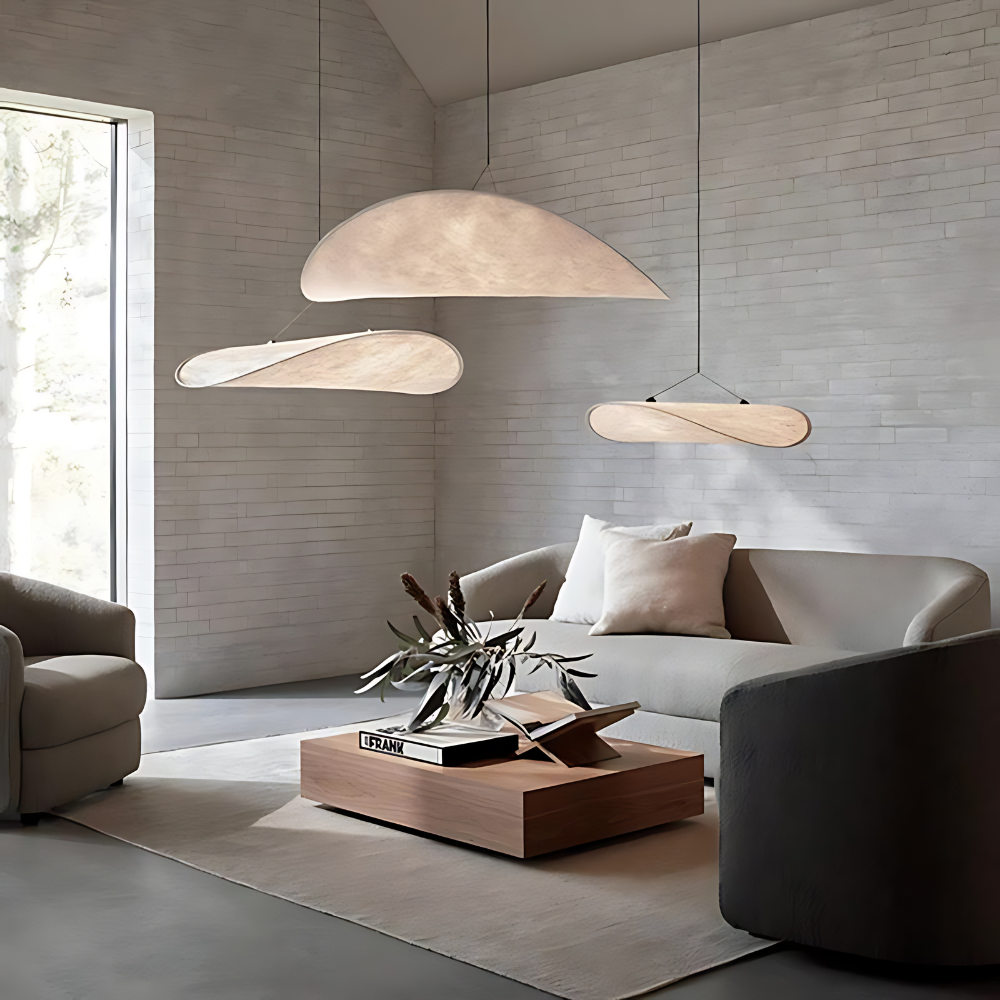 Hikari Japandi Pendant Light | Handcrafted Fabric Boho-Modern Ceiling Lamp