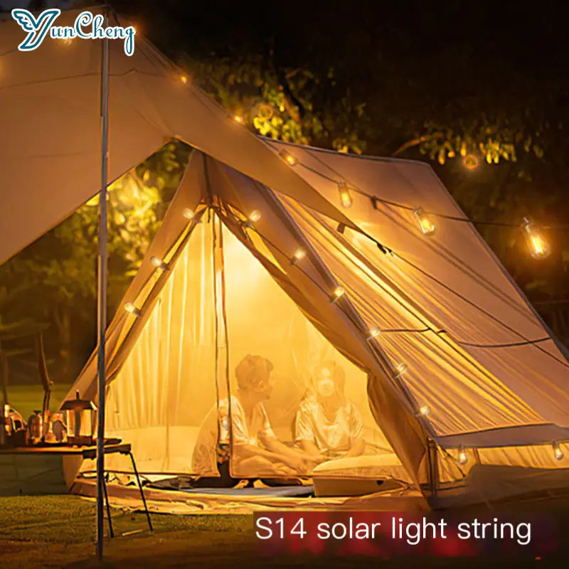 LumoFete Solar Festoon Lights with Remote | IP65 Waterproof & Shatterproof | Extendable