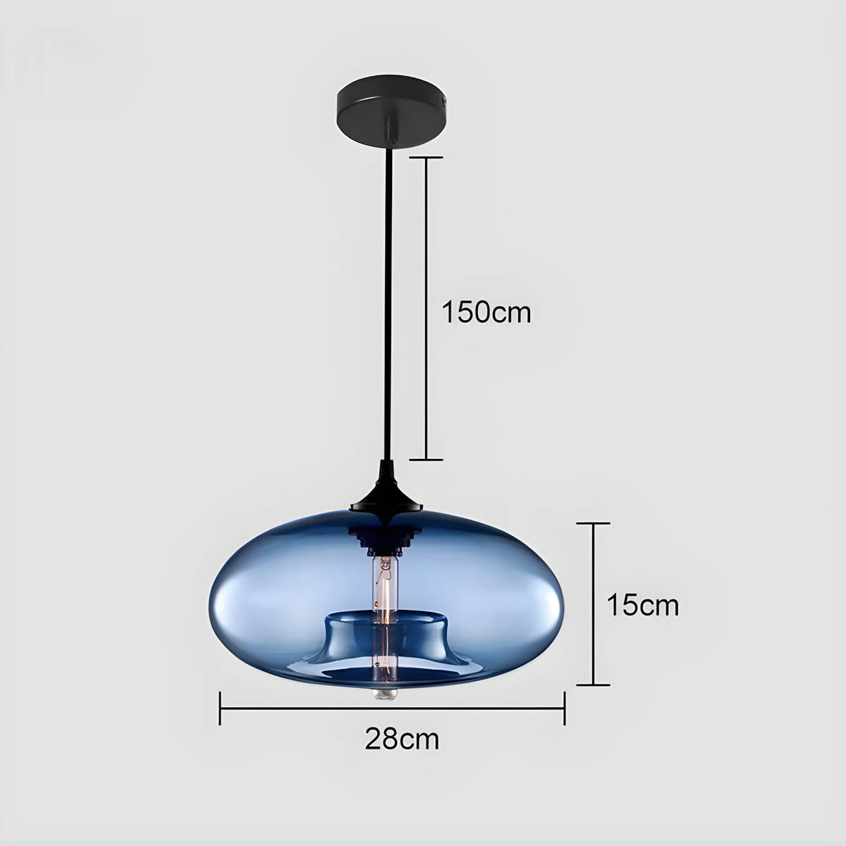 Verona Hand-Blown Glass Pendant Ceiling Light - Styyler