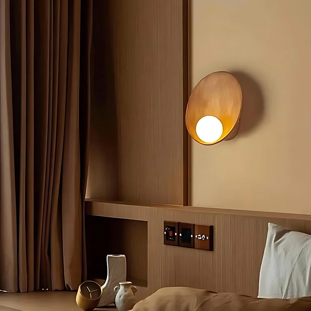Japandi-Style Resin Wall Light – Minimalist Wall Lamp for Modern Interiors, Serene Ambiance Sconce-2