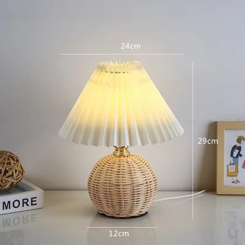 Kingsley Table Lamp | Nordic Pleated Design with Elegant Soft Glow