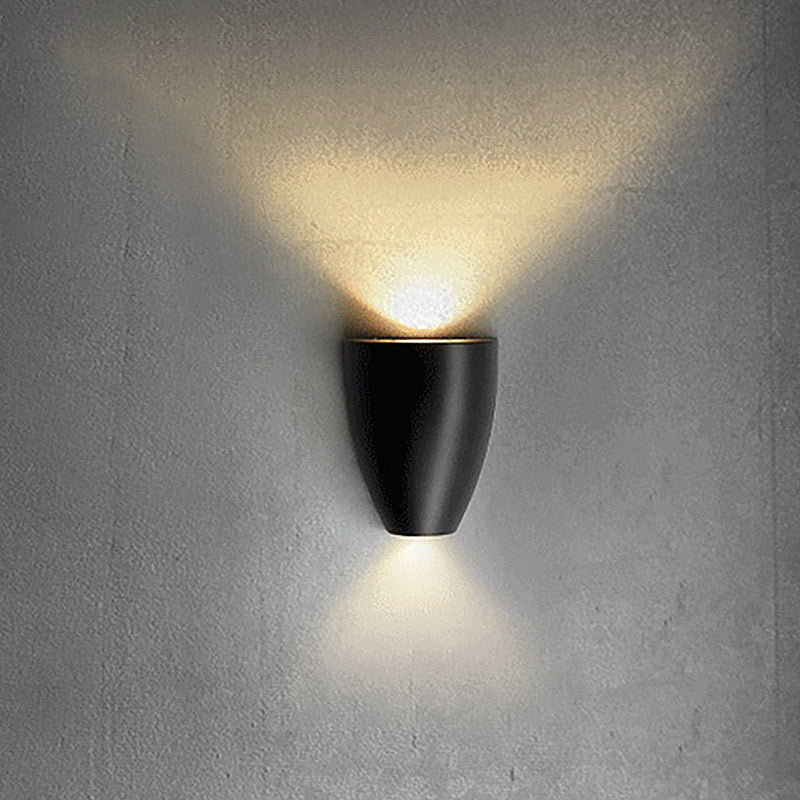 Luma Wall Sconce Lighting in Black, Grey, and White with Up and Down LED Illumination 8