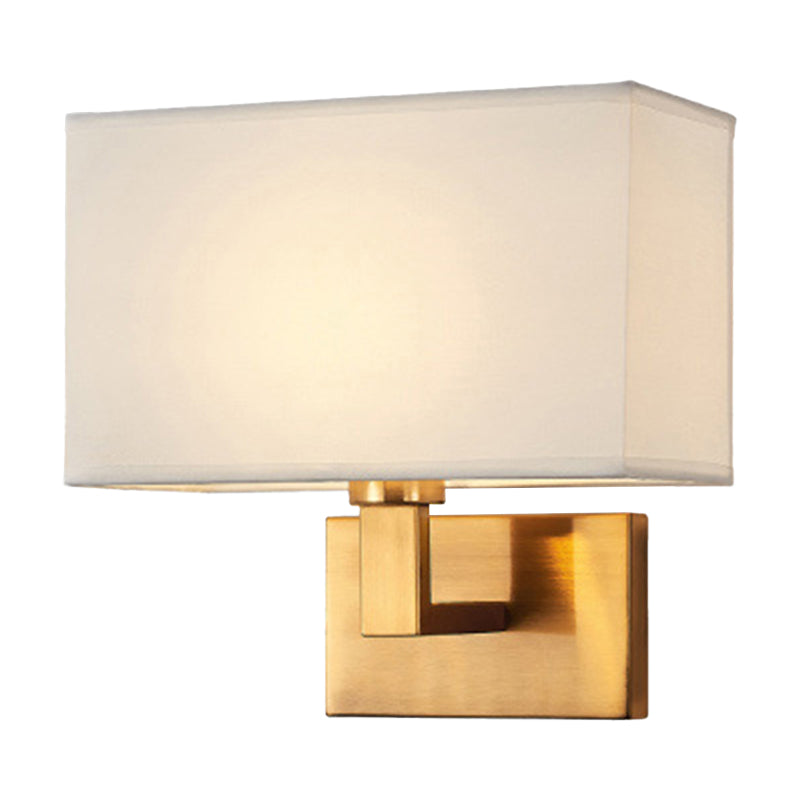 Luma Wall Sconce with Fabric Shade and Metal Arm in White Beige Brown for Indoor Use 8