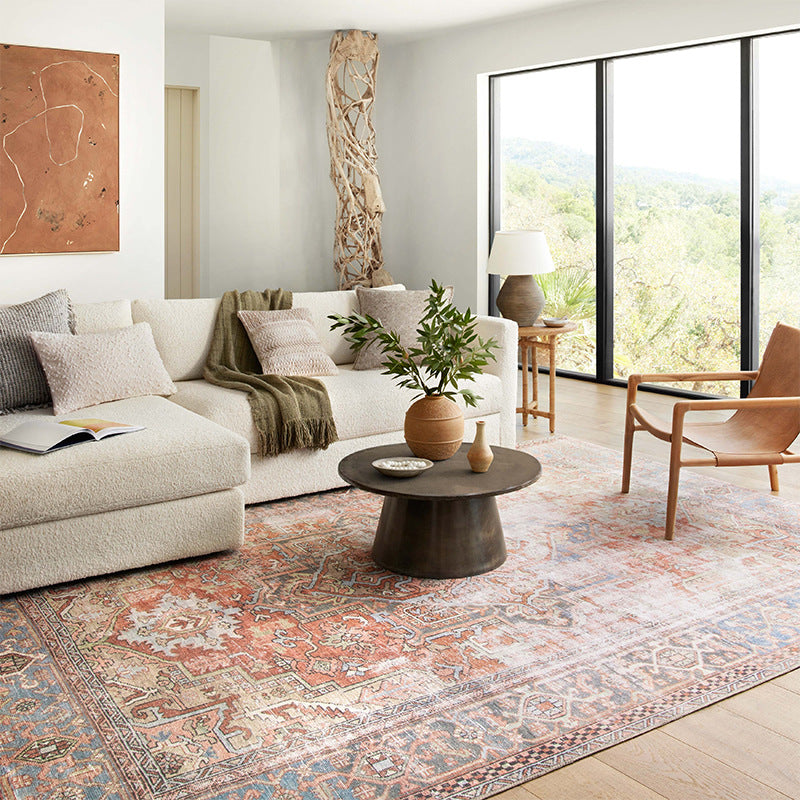 Tissar Persian Style Rug | Low-Pile Machine Washable | Bohemian Decor