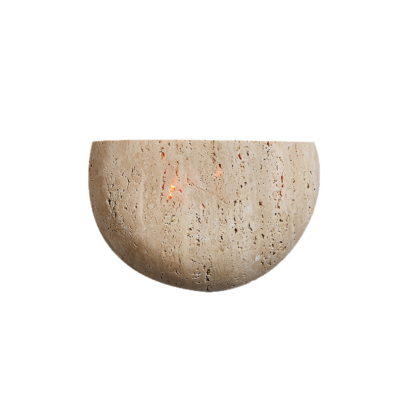 IshiGlow Natural Stone Wall Sconce | Japandi Wabi-Sabi Minimalist Wall Lighting