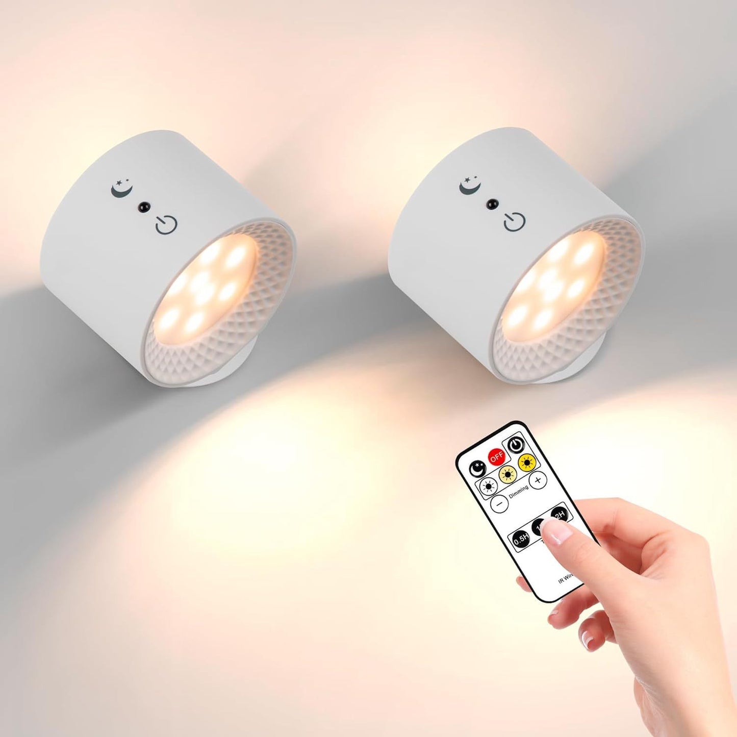 LumoFlex Remote Control Wireless Wall Lamp | 360° Rotatable, Rechargeable, Easy Install
