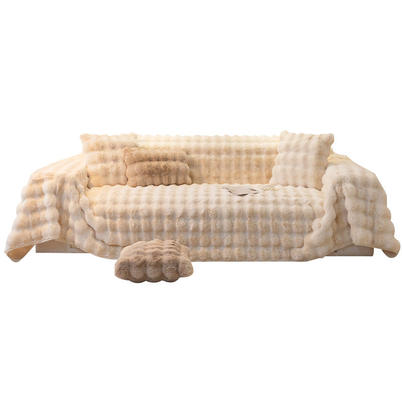 ScandiSnug Faux Rabbit Fur Sofa Cover | Hygge Scandi Blanket for Small to Large Sofas
