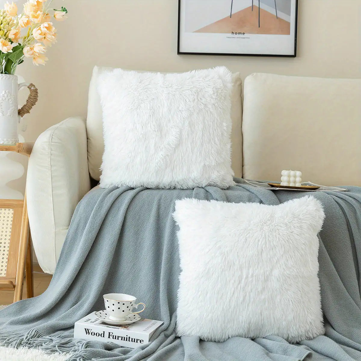 Mysa Faux Fur Cushion Cover – Where Comfort Meets Calm