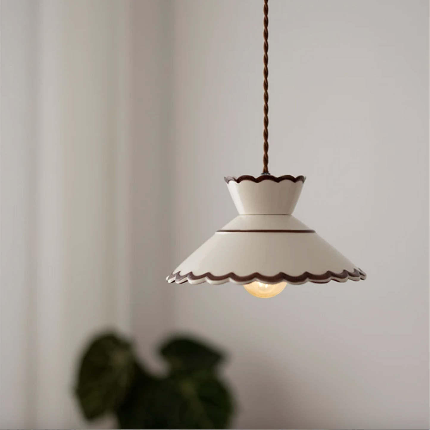 Ronja Kitchen Pendant Lighting with Hand-Painted Ceramic Shade and Copper Fixture 14