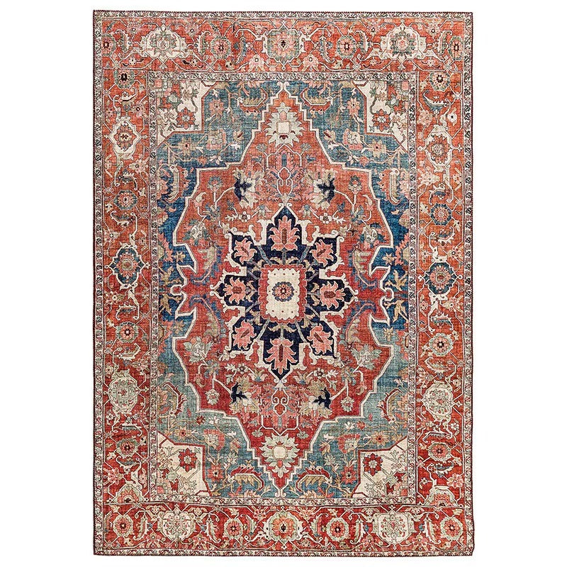 Zarrah Persian Style Rug | Low-Pile Machine Washable | Bohemian Decor