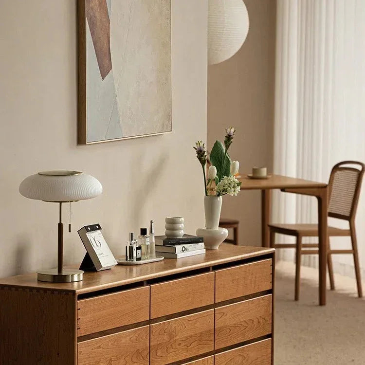 TimberGlow | Stylish Elegant Wood Grain Table Lamp for Living Room 7