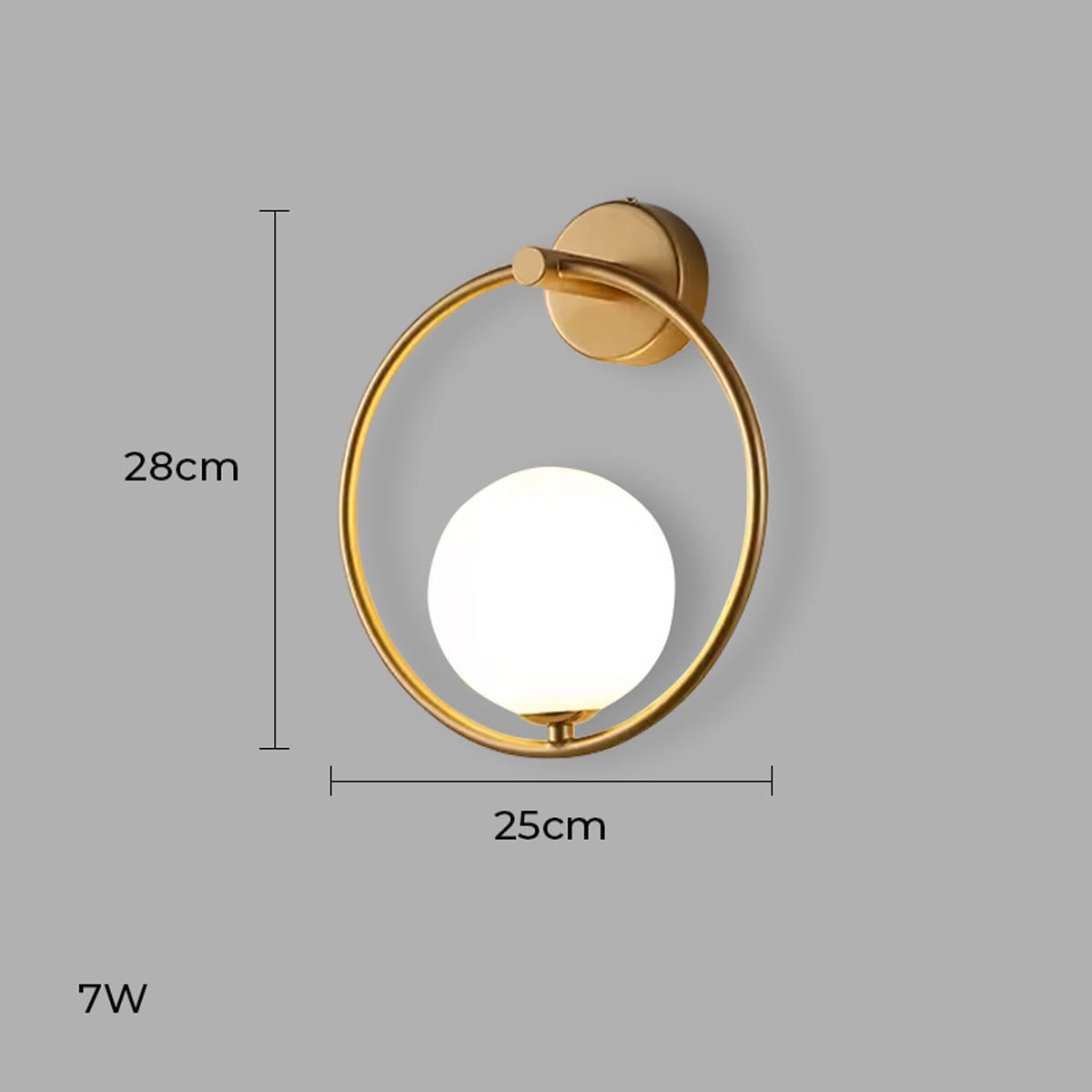 ORLIN Wall-Mounted LED Lamp with Iron and Glass Design - Styyler