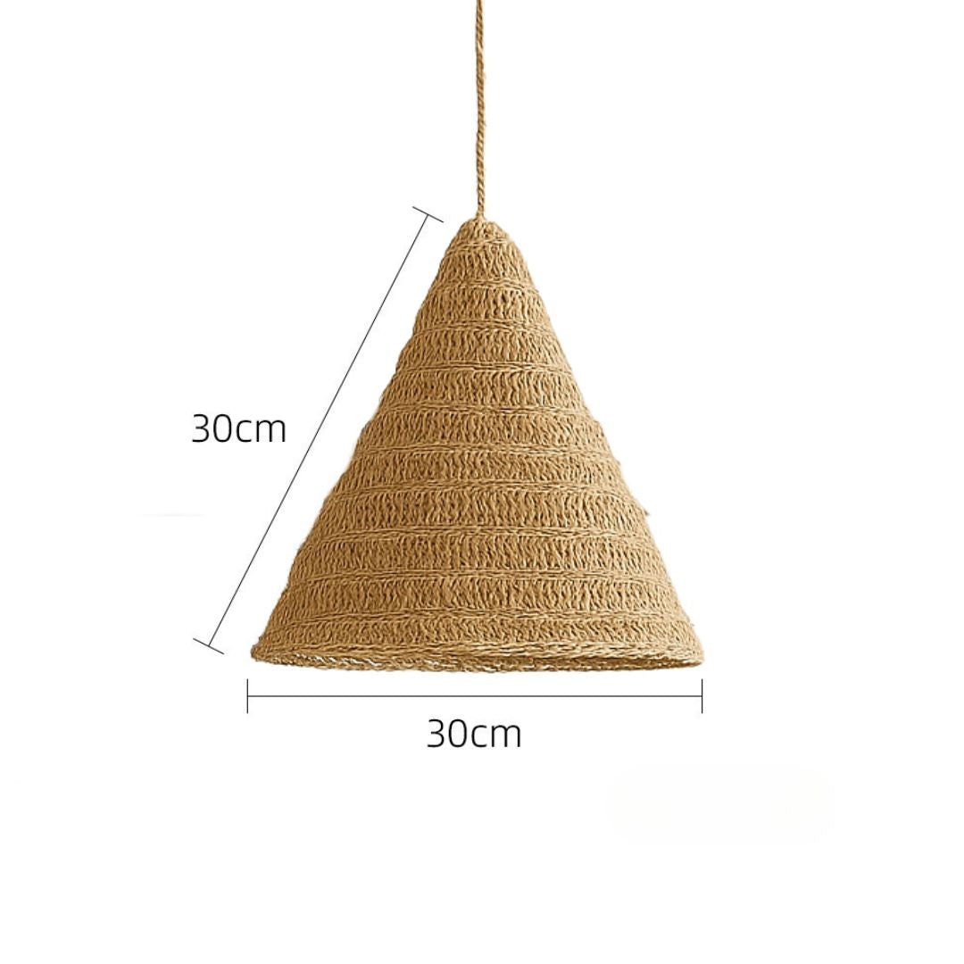 Bali Hemp Lampshade | Handwoven Cone-Shaped Pendant Shade