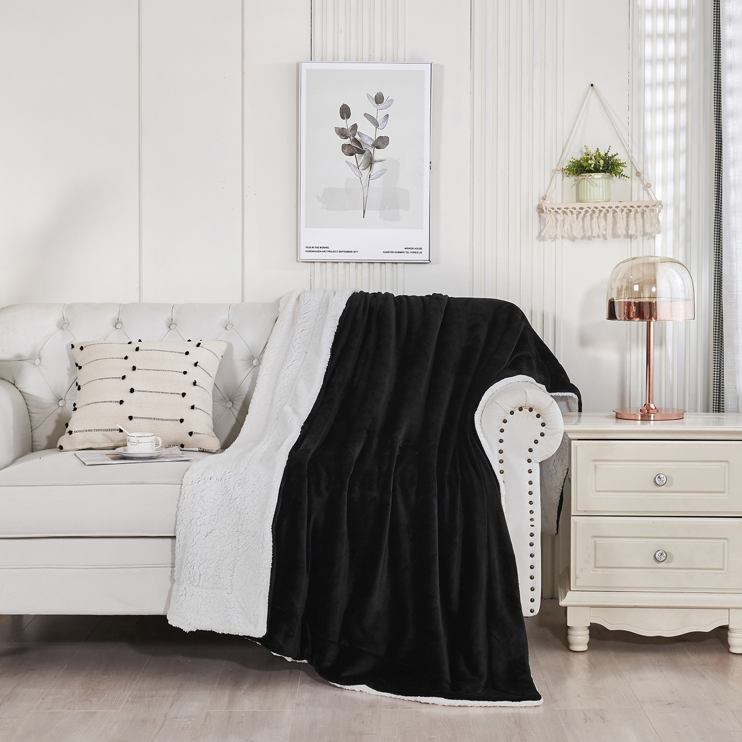 Sherpa Luxe Blanket | Super Soft Fleece Throw for Beds and Sofas | Warm and Durable