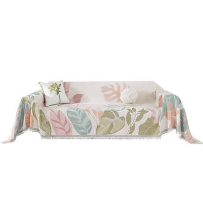 KEW Pastel Leaf Botanical Sofa Cover | Machine Washable Sofa Protection - Styyler