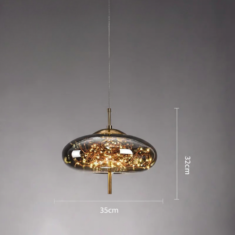 SILVA Nordic Style Glass Pendant Light | Elegant Ceiling Lamp for Living Rooms