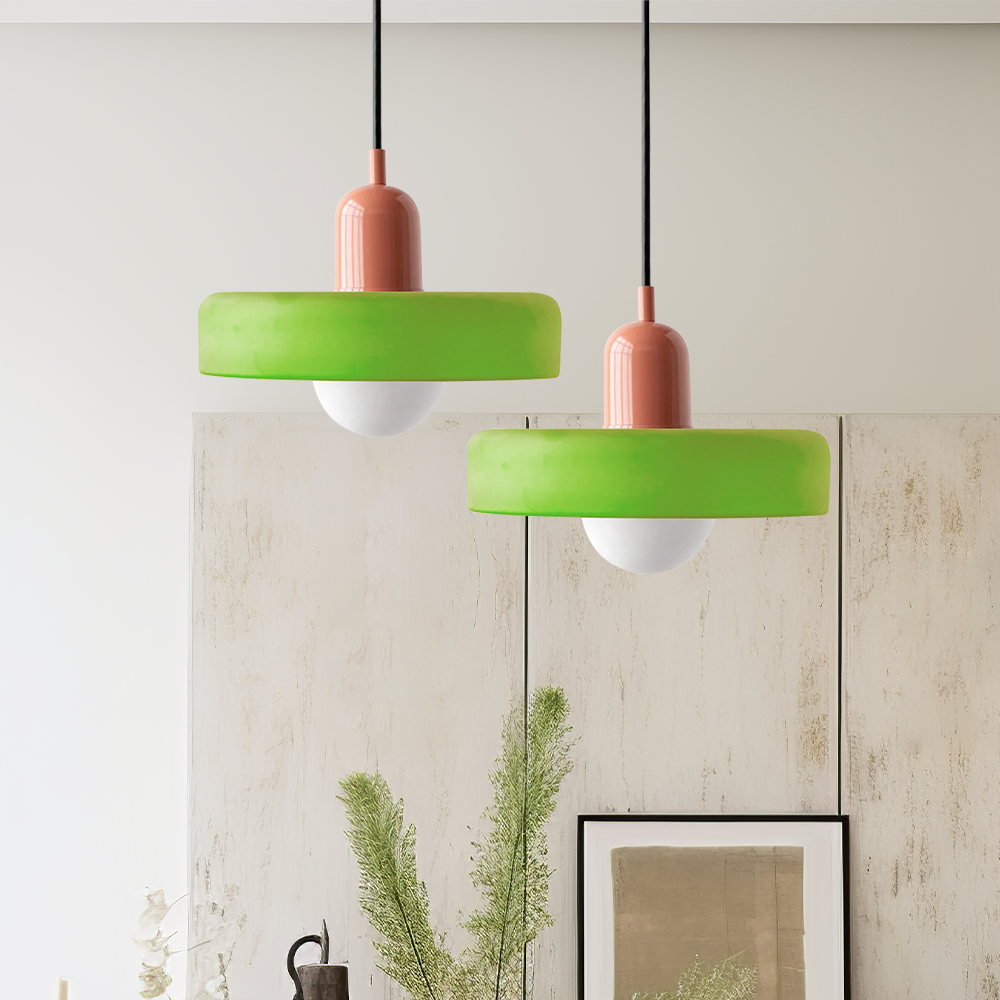 Variant image for Bauhaus Glass Pendant Light – Adjustable Stained Glass Kitchen Hanging Lights for Modern Home Décor-39