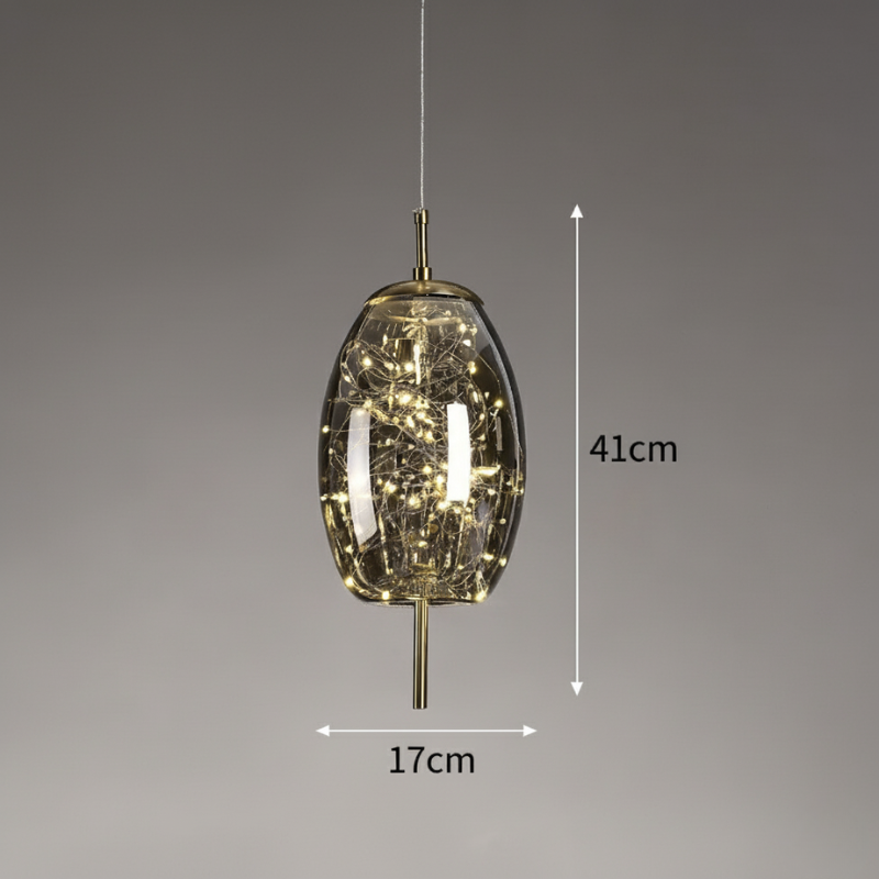 SILVA Nordic Style Glass Pendant Light | Elegant Ceiling Lamp for Living Rooms