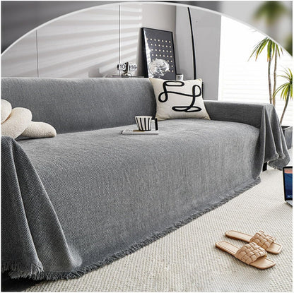 Hemingway Durable Pet-Friendly Herringbone Sofa Cover |Soft Fabric Sofa Protector | Machine Washable