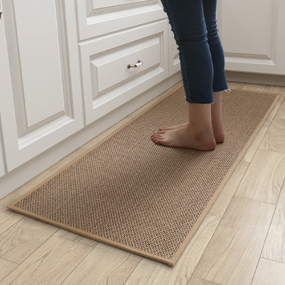 STILLA Faux Sisal Washable Kitchen Rug | Slip-Resistant and Stylish - Styyler
