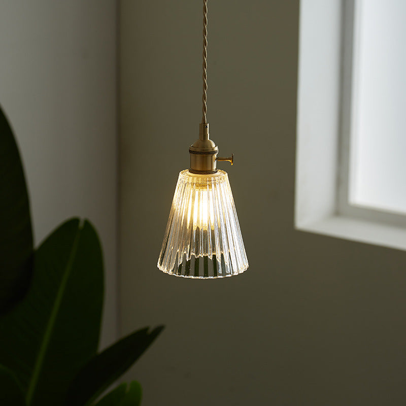 TORN Japanese Glass Lamp | Dining Room Pendant Light with Vintage Features