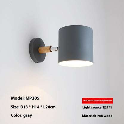 Orla Wall Light | Adjustable Nordic Metal & Wood Wall Sconce Lamp