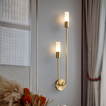 LUXIA Nordic Wall Light | Gold Minimalist LED Sconce for Modern Interiors