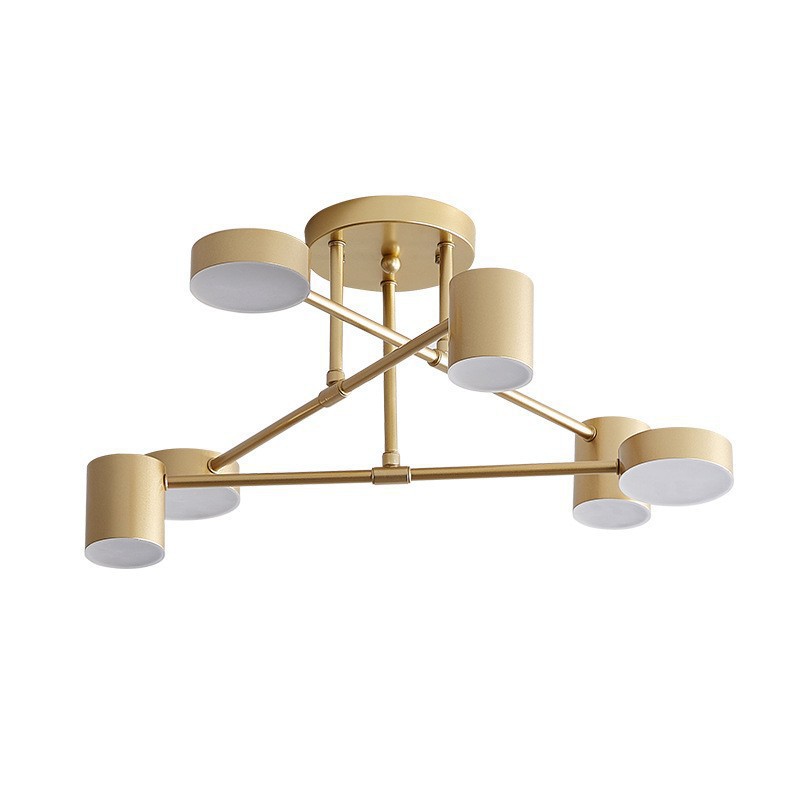 Lunaris Modern Minimalist LED Chandelier | 6-Light Rotatable Pendant for Living and Dining Rooms