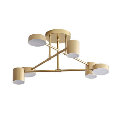 Lunaris Modern Minimalist LED Chandelier | 6-Light Rotatable Pendant for Living and Dining Rooms