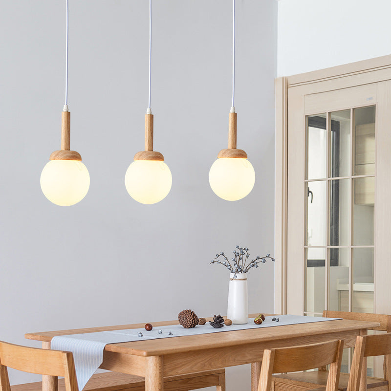 LUNELLA – Scandinavian Wood and Glass Pendant Lighting - Styyler