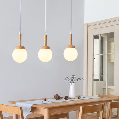 LUNELLA – Scandinavian Wood and Glass Pendant Lighting - Styyler