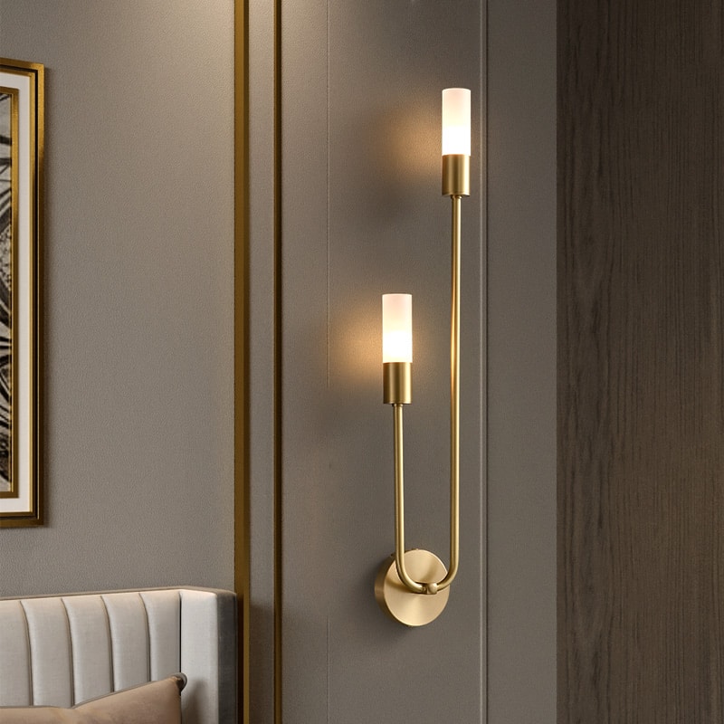 LUXIA Nordic Wall Light | Gold Minimalist LED Sconce for Modern Interiors