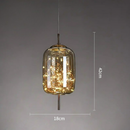 SILVA Nordic Style Glass Pendant Light | Elegant Ceiling Lamp for Living Rooms