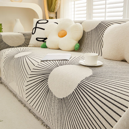 NORDIC LINES Chenille Sofa Cover | Anti-Scratching Pet Friendly Sofa Protection