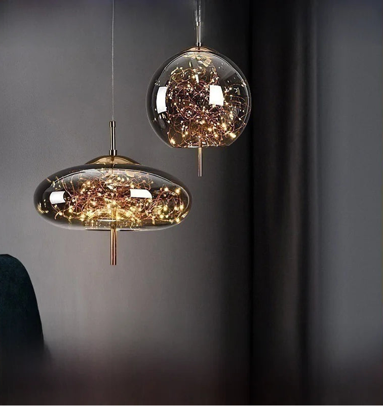 SILVA Nordic Style Glass Pendant Light | Elegant Ceiling Lamp for Living Rooms