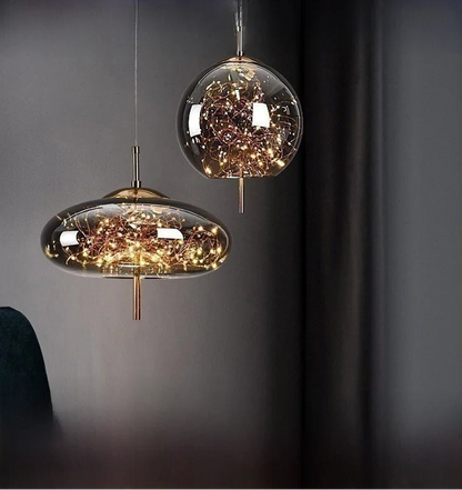 SILVA Nordic Style Glass Pendant Light | Elegant Ceiling Lamp for Living Rooms