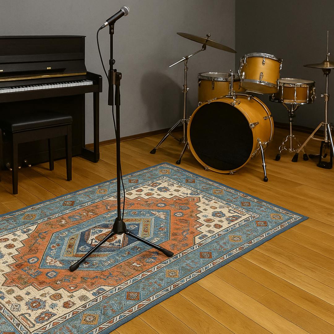 KAZAR – Non-Slip Printed Rug with Traditional Caucasian Motif - Styyler