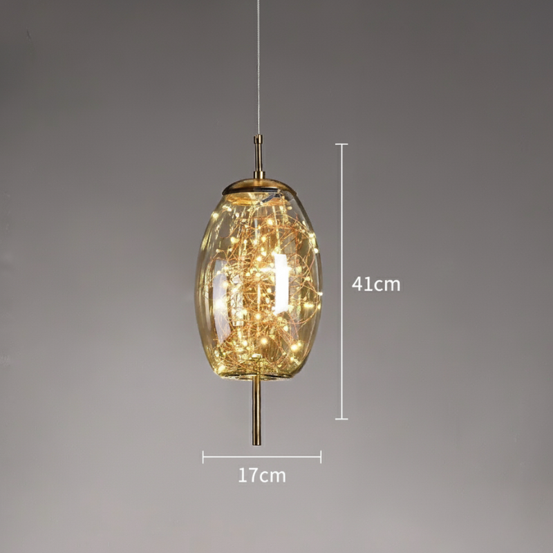 SILVA Nordic Style Glass Pendant Light | Elegant Ceiling Lamp for Living Rooms