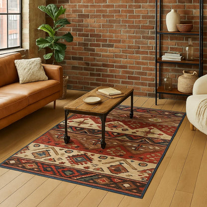 SIERRA – Bohemian Southwestern Tribal Print Rug | Non-Slip Base and Machine Washable - Styyler