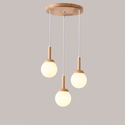LUNELLA – Scandinavian Wood and Glass Pendant Lighting - Styyler