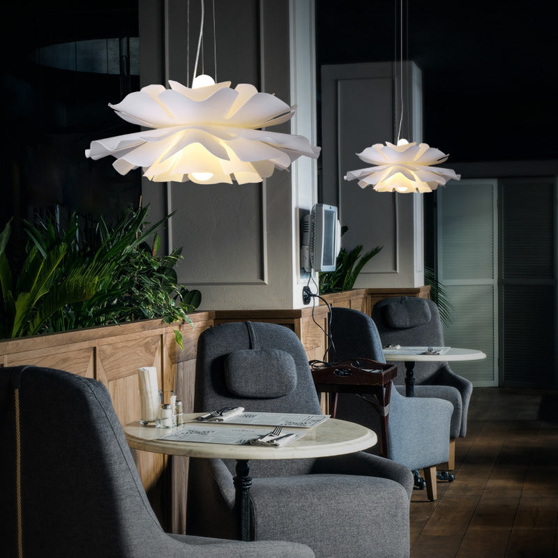 White Lotus Pendant Lamp – Stylish Contemporary Ceiling Light - Styyler