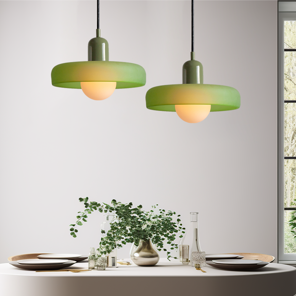 Variant image for Bauhaus Glass Pendant Light – Adjustable Stained Glass Kitchen Hanging Lights for Modern Home Décor-43