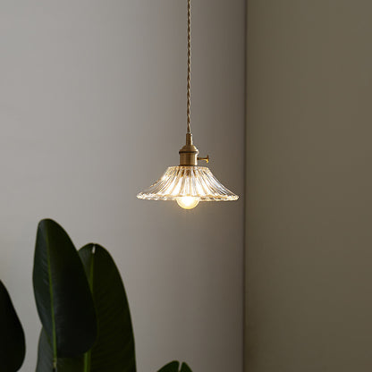 TORN Japanese Glass Lamp | Dining Room Pendant Light with Vintage Features