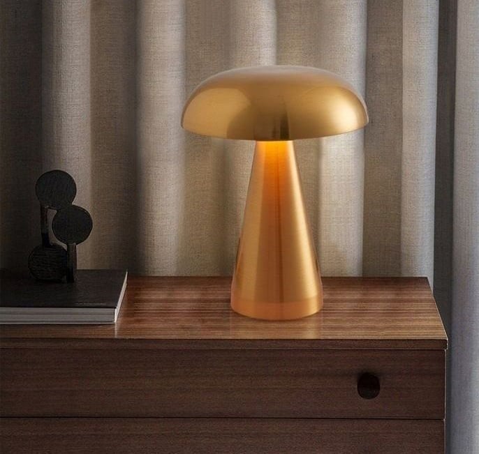 SHOOM Cordless LED Table Lamp | Metallic Modern Touch Light - Styyler