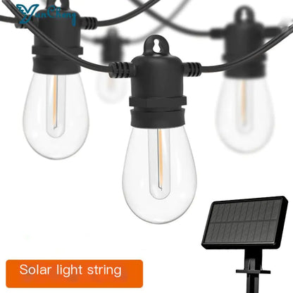 LumoFete Solar Festoon Lights with Remote | IP65 Waterproof & Shatterproof | Extendable